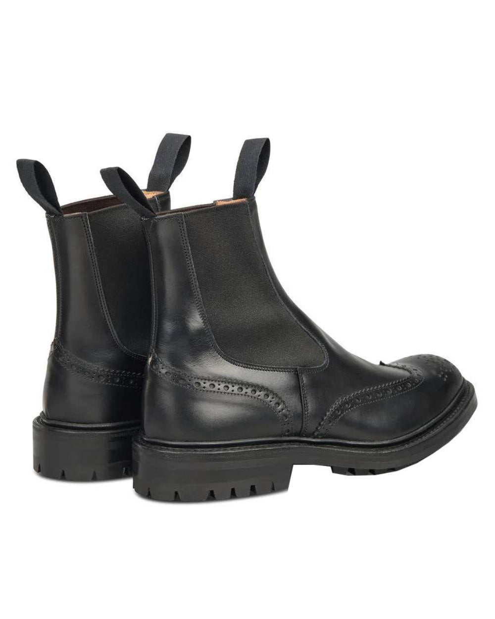 Black Coloured Trickers Henry Commando Sole Country Dealer Boot On A White Background 