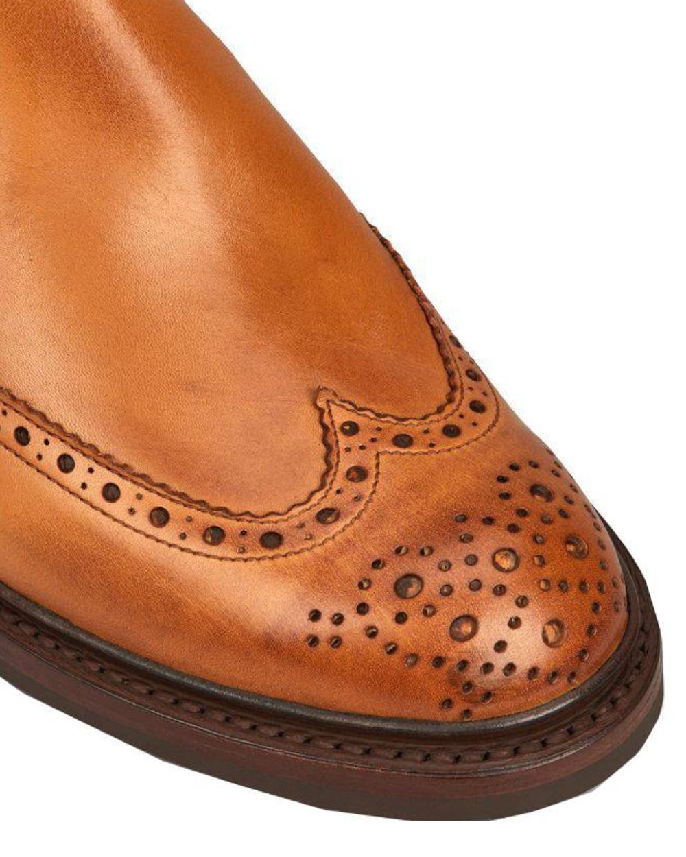 Burnished Coloured Trickers Henry Commando Sole Country Dealer Boot On A White Background 