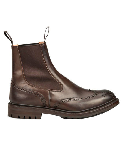 Espresso Burnished Coloured Trickers Henry Commando Sole Country Dealer Boot On A White Background 