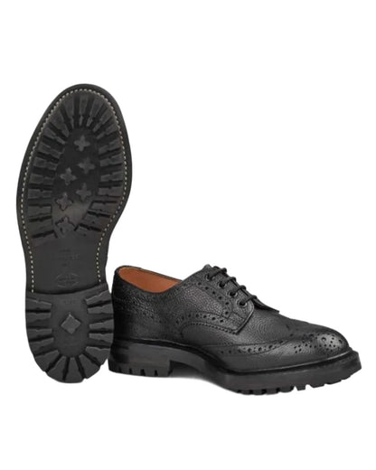 Black Scotch Coloured Trickers Ilkley Commando Sole Country Shoe On A White Background 