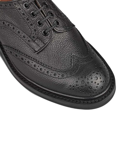 Black Scotch Coloured Trickers Ilkley Commando Sole Country Shoe On A White Background 