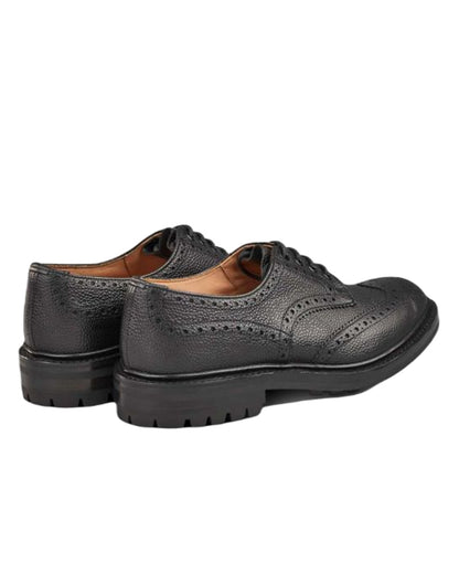 Black Scotch Coloured Trickers Ilkley Commando Sole Country Shoe On A White Background 