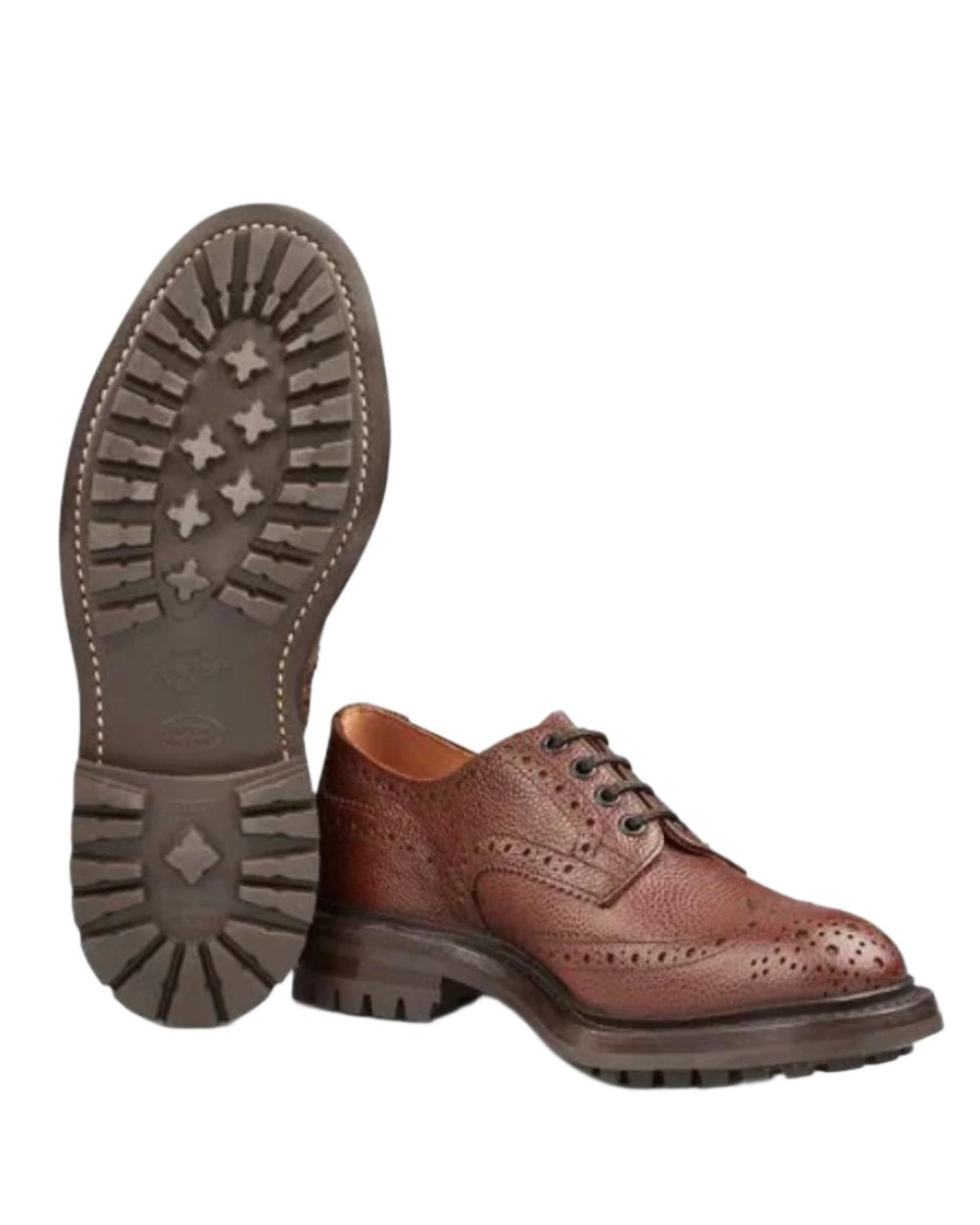 Brown Zug Coloured Trickers Ilkley Commando Sole Country Shoe On A White Background 