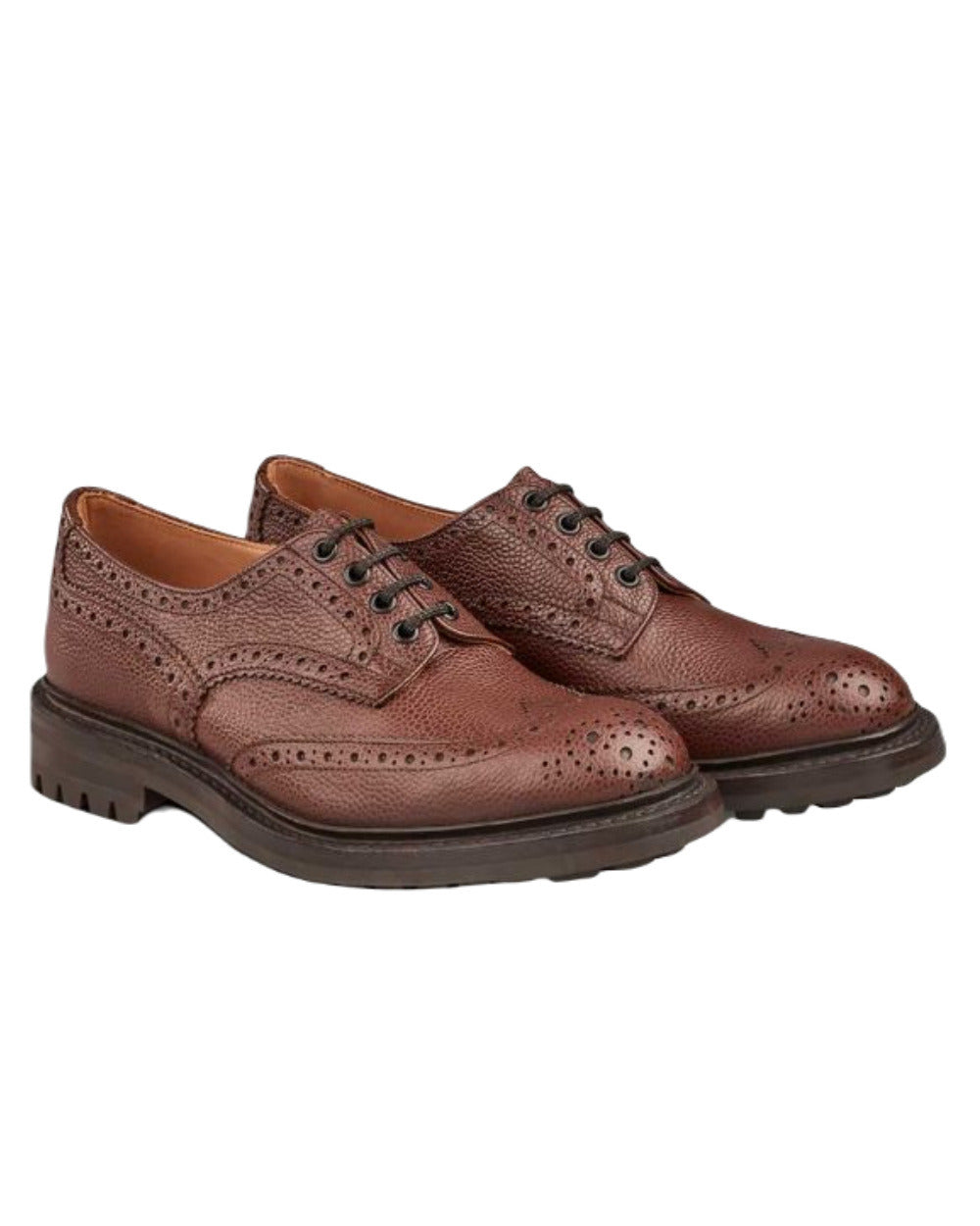 Brown Zug Coloured Trickers Ilkley Commando Sole Country Shoe On A White Background 