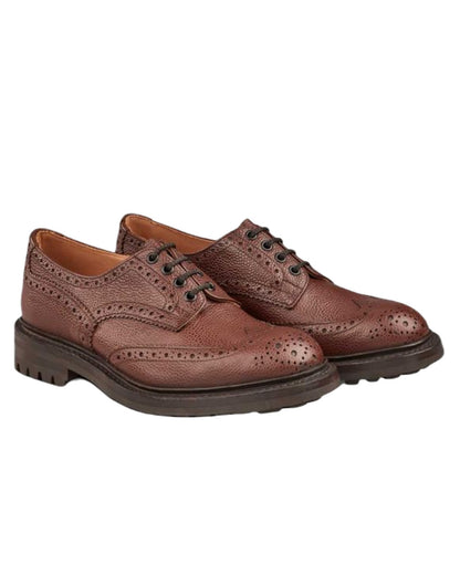 Brown Zug Coloured Trickers Ilkley Commando Sole Country Shoe On A White Background 