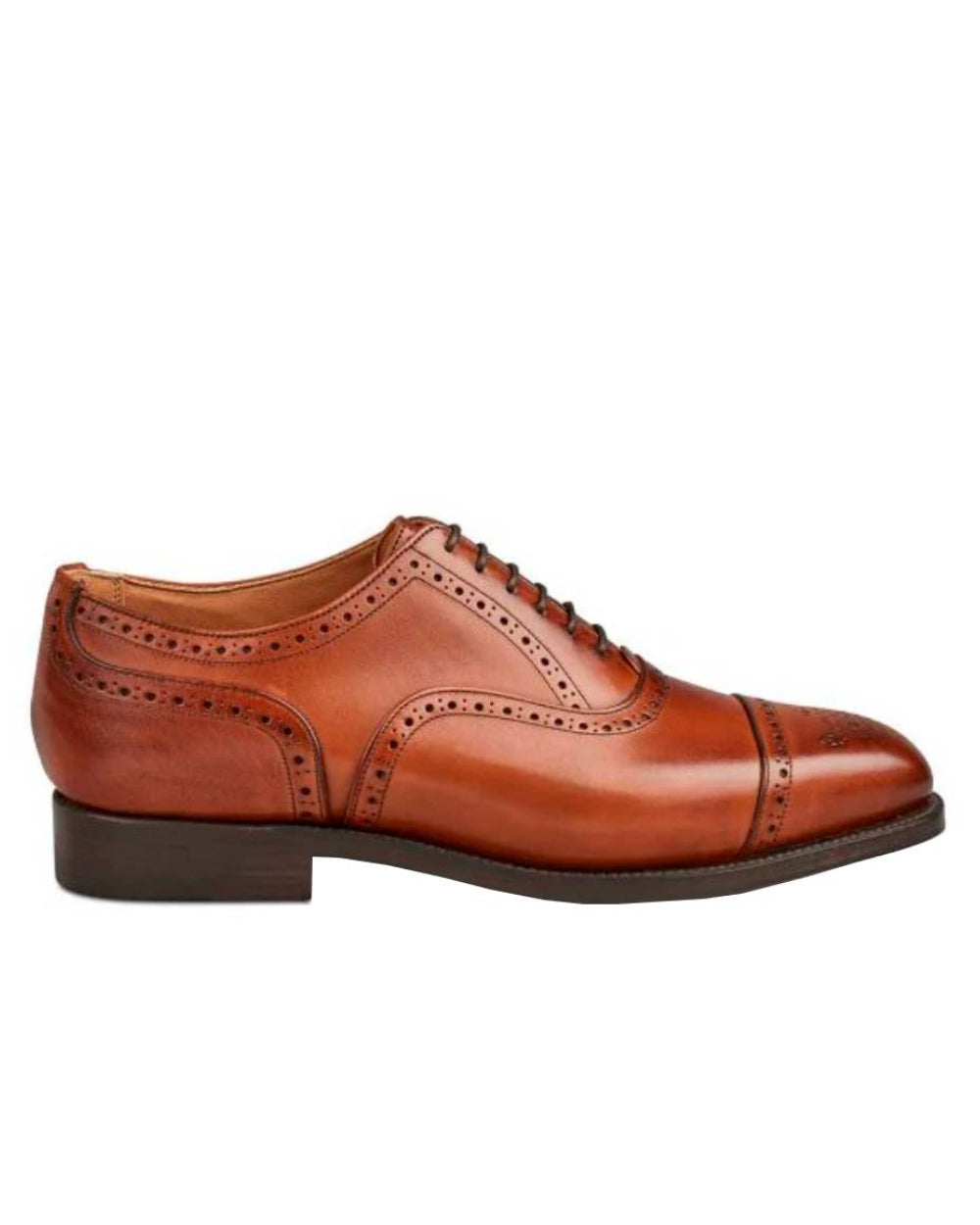 Beechnut Burnished Coloured Trickers Kensington Leather Sole Toecap Oxford City Shoe On A White Background 