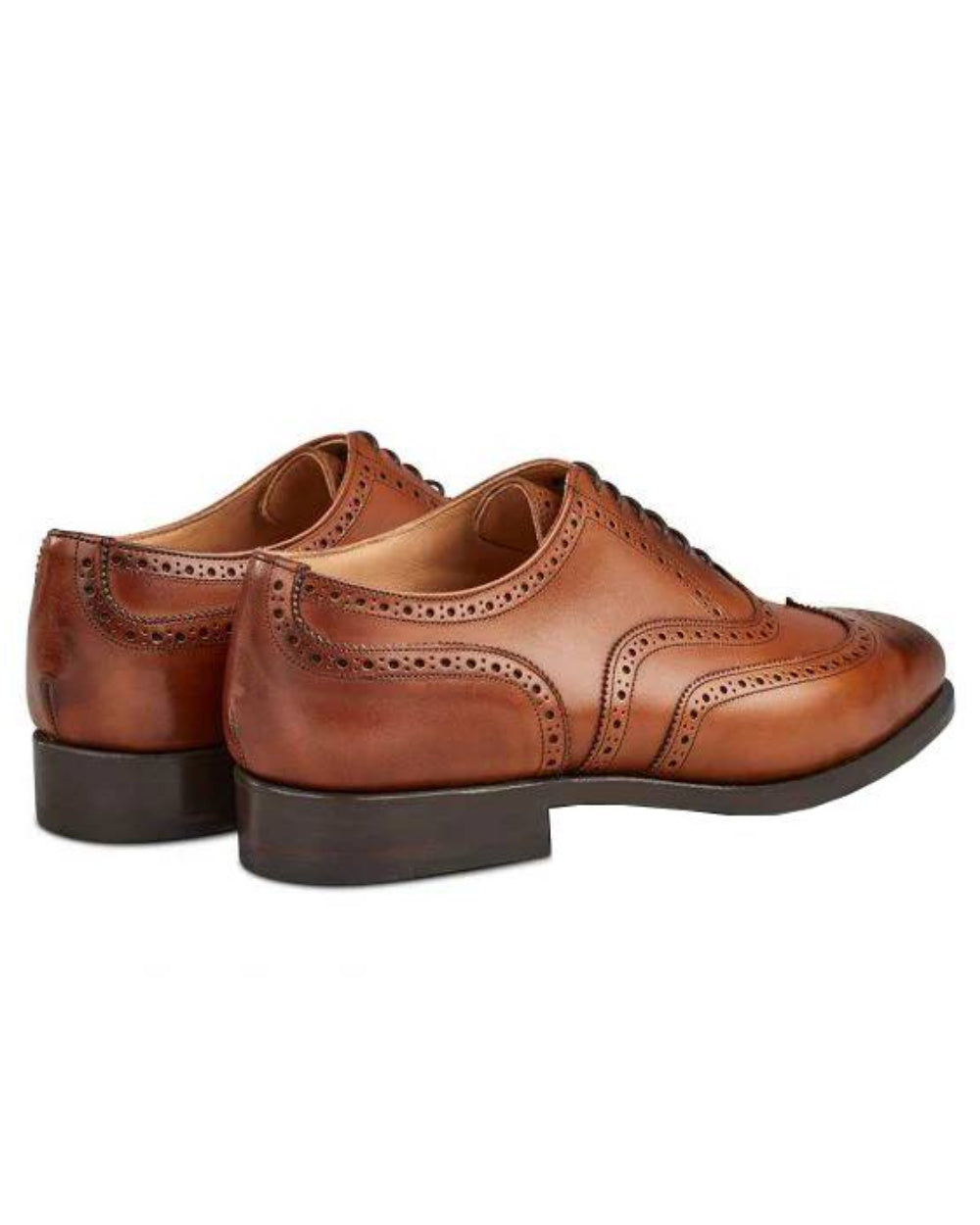 Beechnut Burnished Coloured Trickers Picadilly Leather Sole Brogue Oxford City Shoe On A White Background 