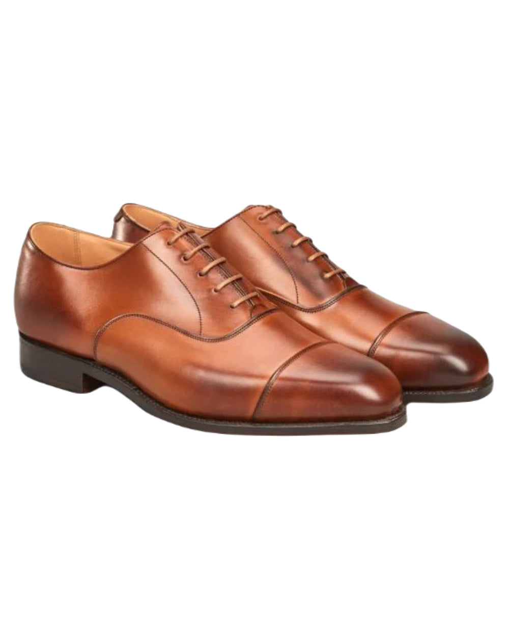 Beechnut Coloured Trickers Regent Plain Toecap Oxford City Shoe On A White Background 