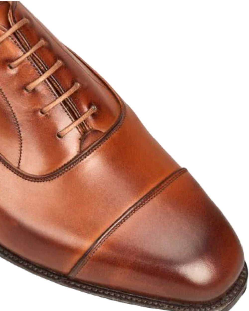 Beechnut Coloured Trickers Regent Plain Toecap Oxford City Shoe On A White Background 