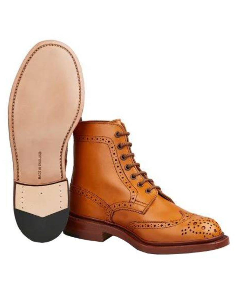 Acorn Antique Coloured Trickers Stephy Brogue Boot On A White Background 