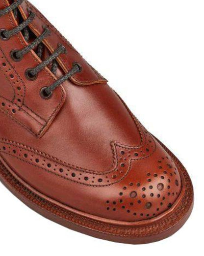 Marron Antique Coloured Trickers Stephy Brogue Boot On A White Background 