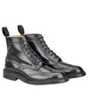 Black Coloured Trickers Stow Leather Sole Country Boot On A White Background #colour_black