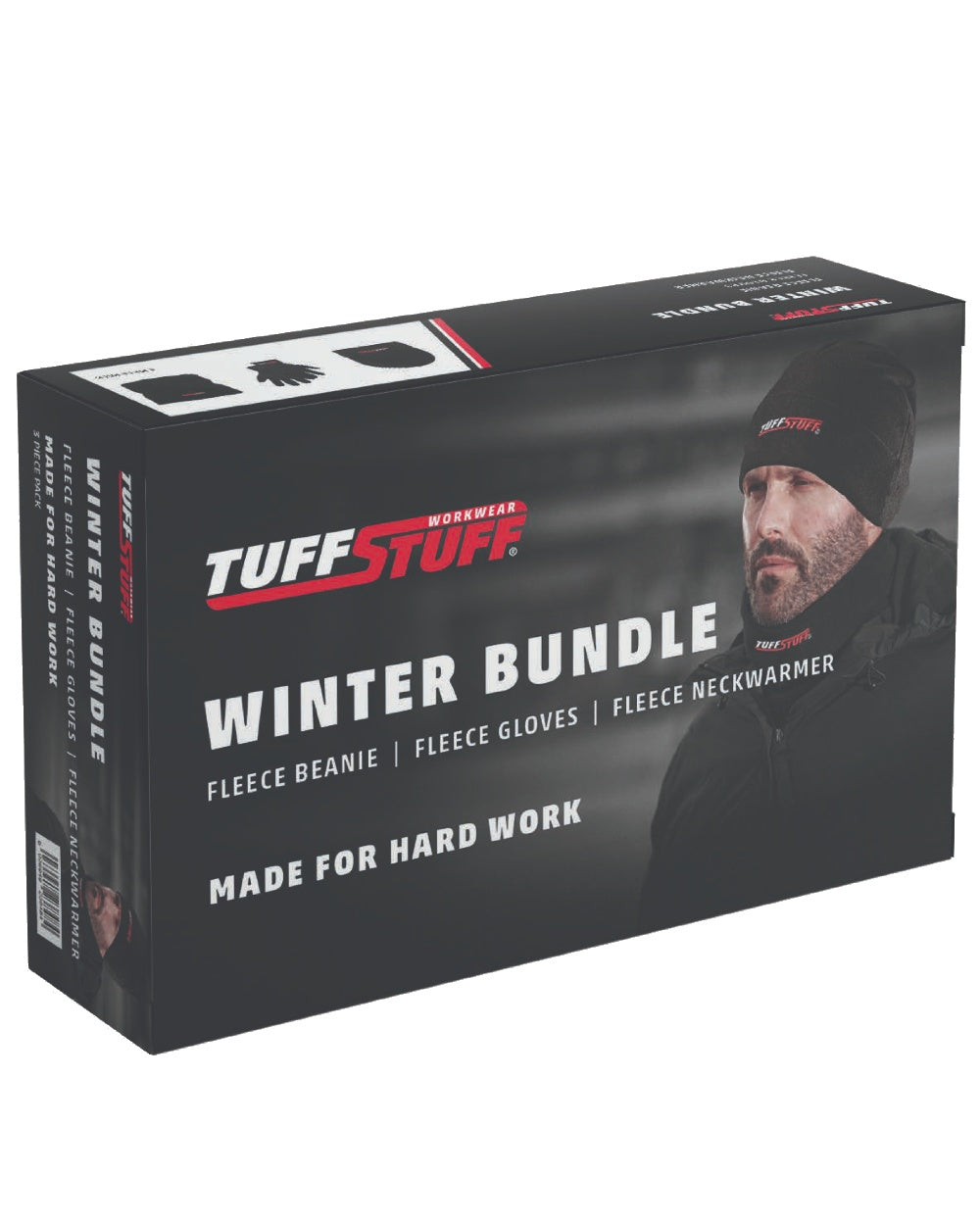 Black coloured TuffStuff Winter Bundle Box on white background 