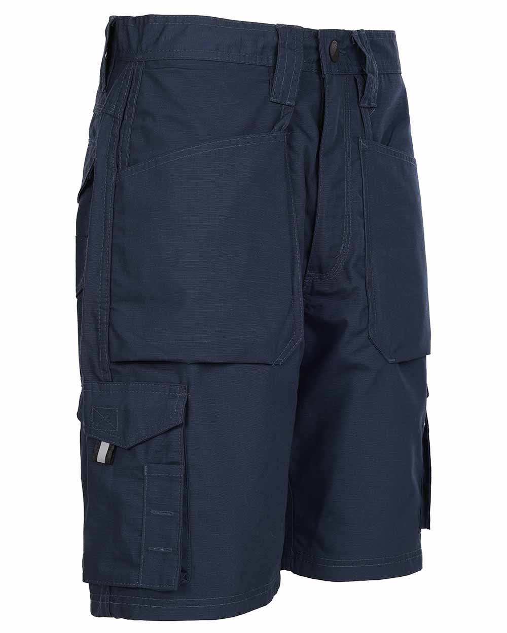 Navy Coloured TuffStuff Enduro Work Shorts On A White Background 