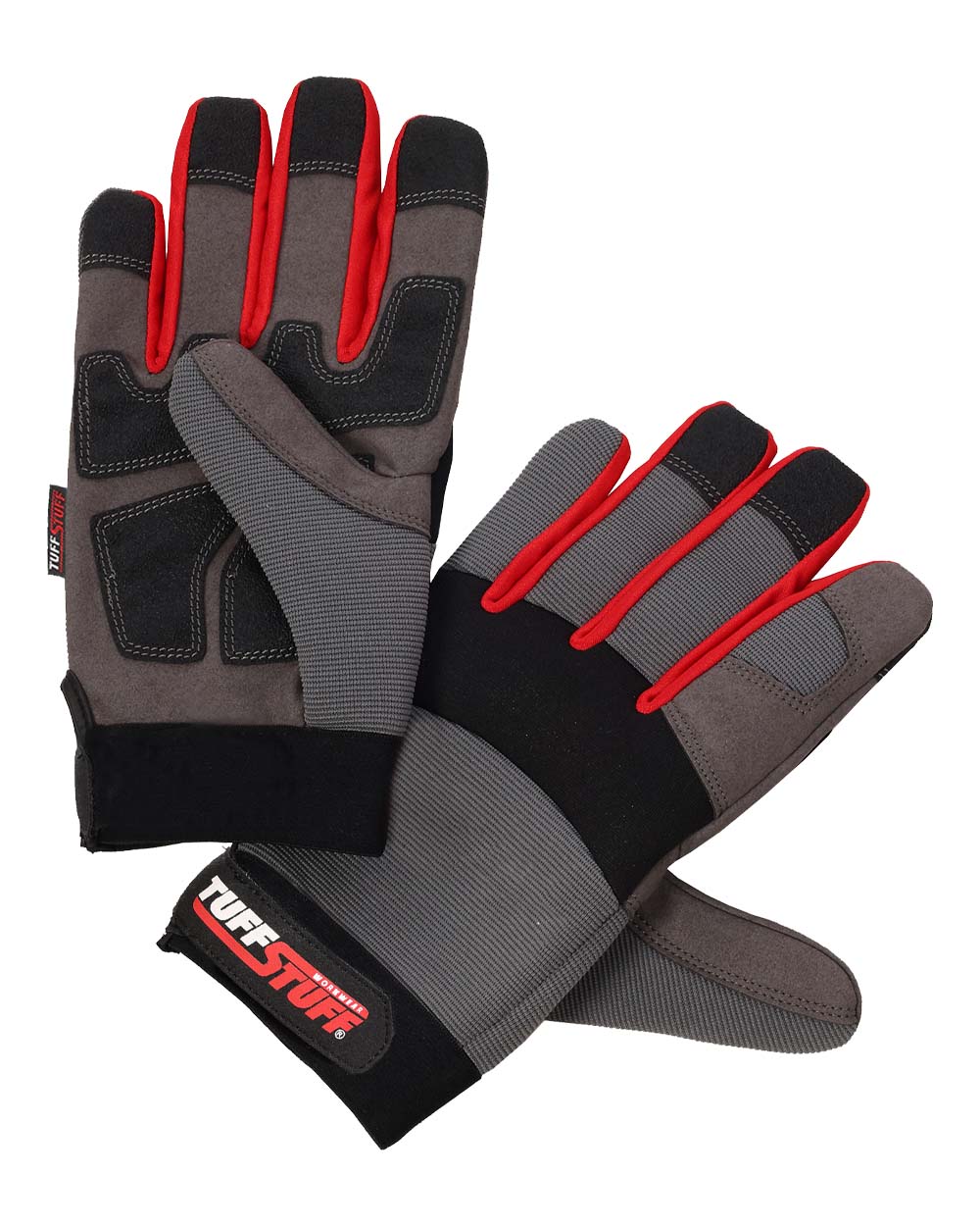 Black coloured TuffStuff Pro Work Gloves on White Background