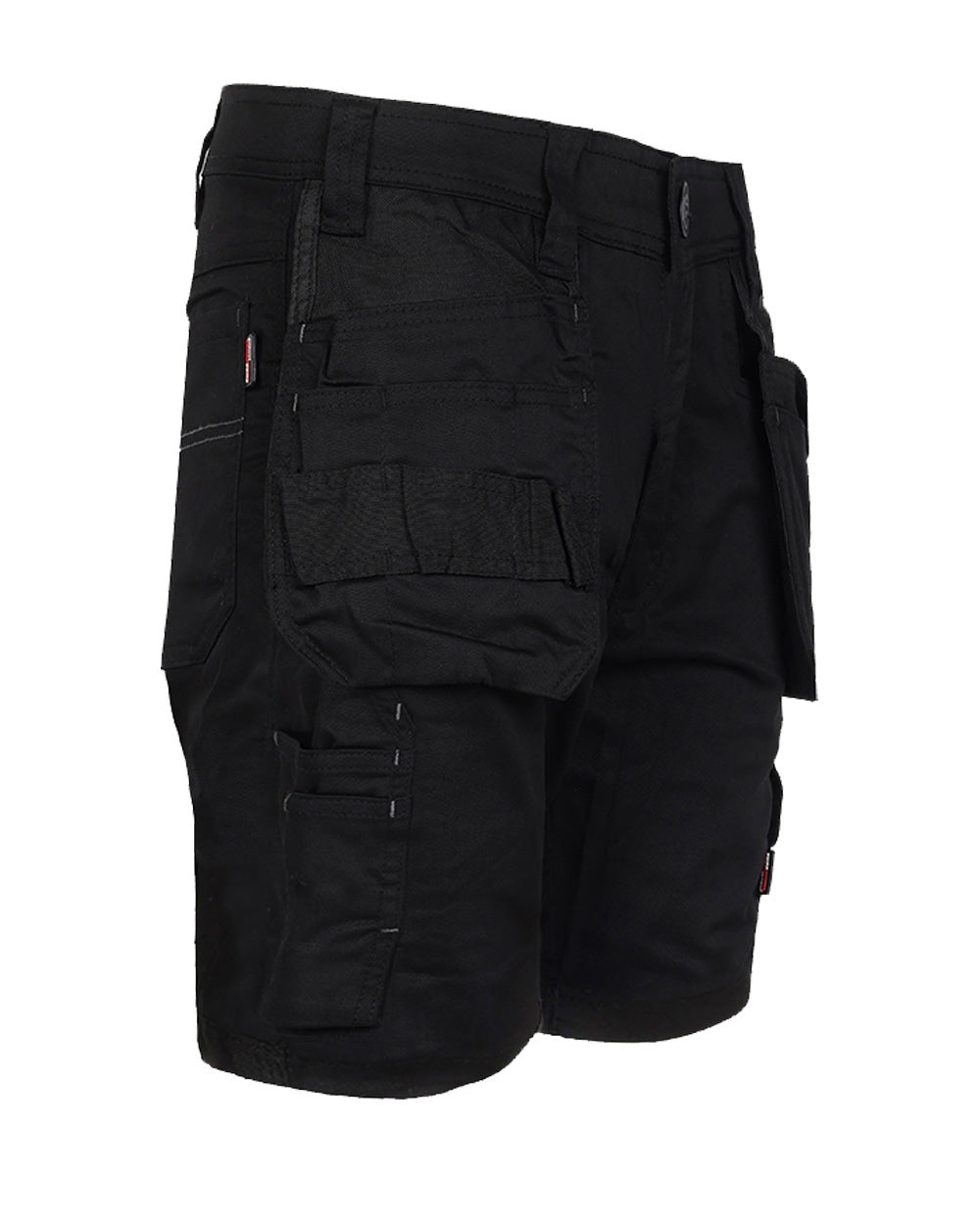 Black coloured TuffStuff Proflex Work Shorts on White Background 