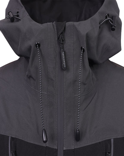 Black coloured TuffStuff ProShell Jacket on white background 