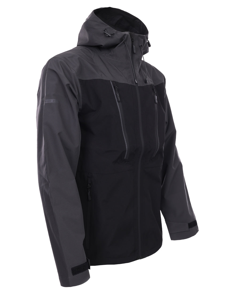Black coloured TuffStuff ProShell Jacket on white background 
