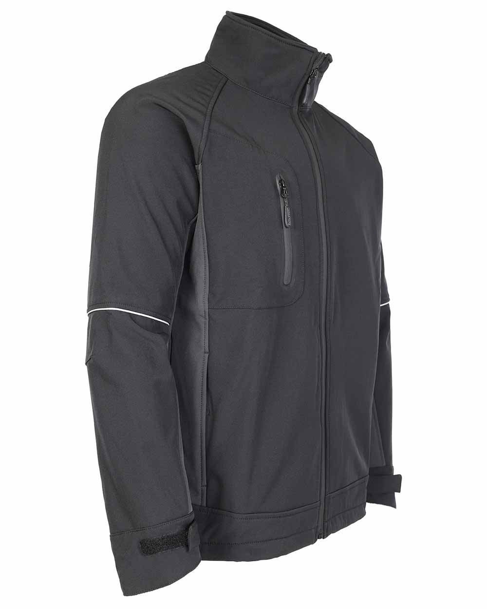Black Coloured TuffStuff Stanton Waterproof Softshell Jacket On A White Background 