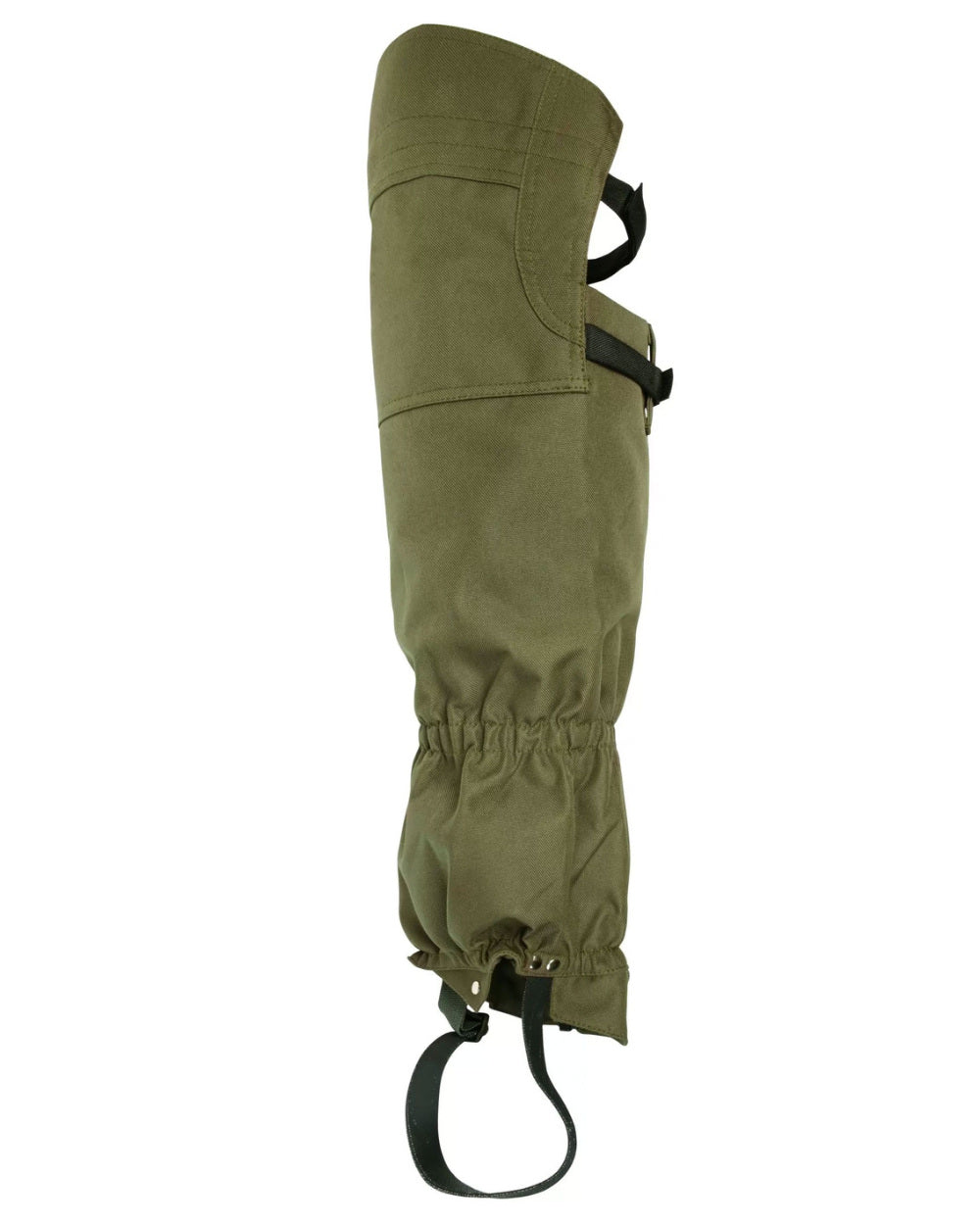 Khaki Coloured Verney Carron High Leg Gaiters On A White Background