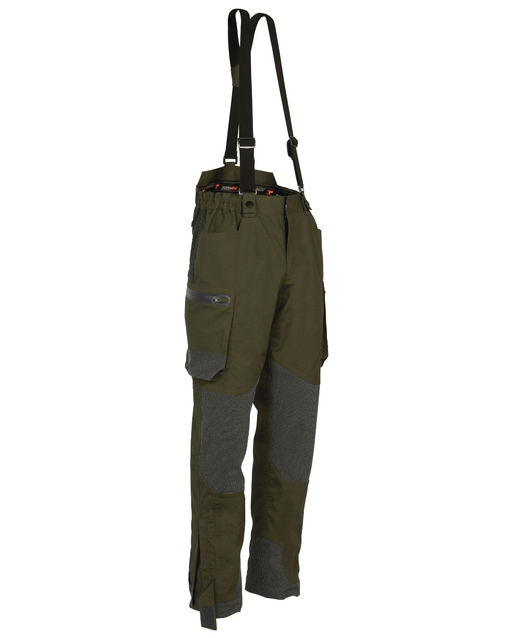 Khaki Coloured Verney Carron Ibex Trousers On A White Background