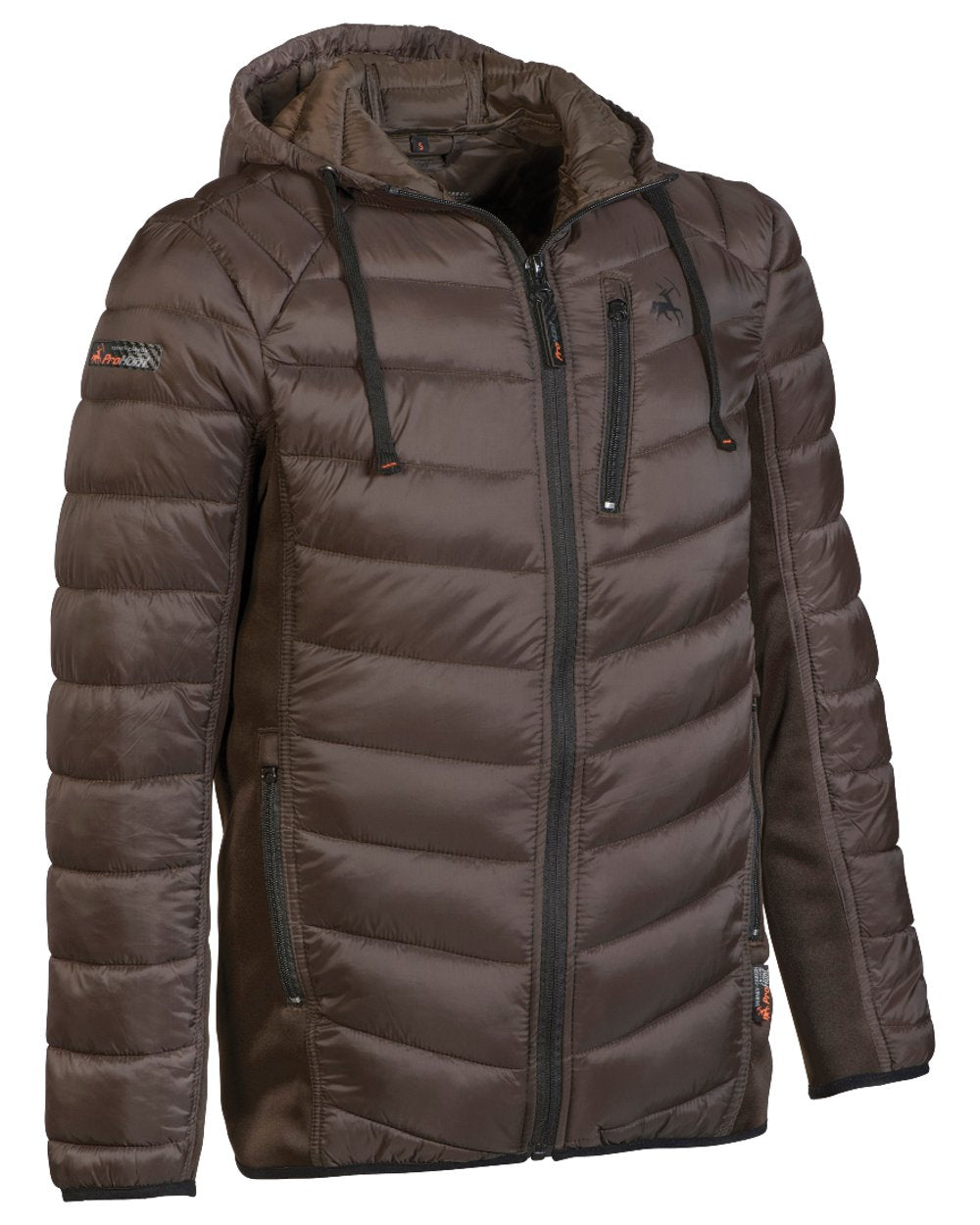 Brown Coloured Verney Carron Quilted Jaguar Jacket On A White Background