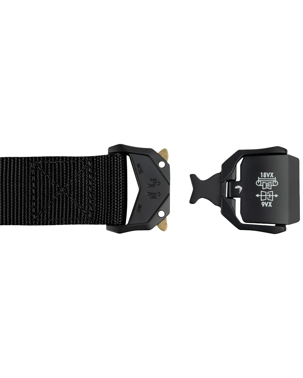 Black coloured Viper Fast Belt on White Background 