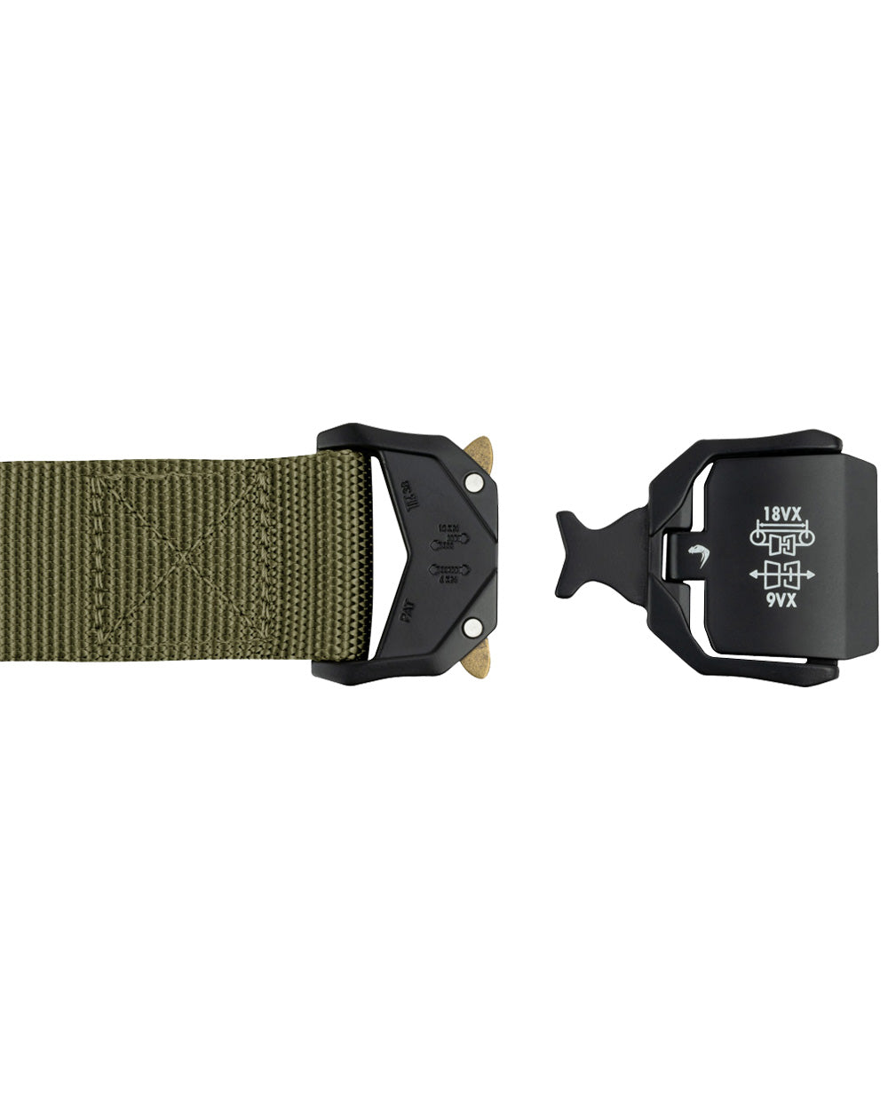 Green coloured Viper Fast Belt on White Background 