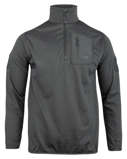 Titanium coloured Viper Tech Mid Layer Fleece Top on White background 