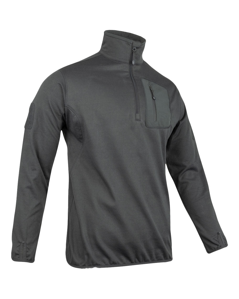 Titanium coloured Viper Tech Mid Layer Fleece Top on White background 