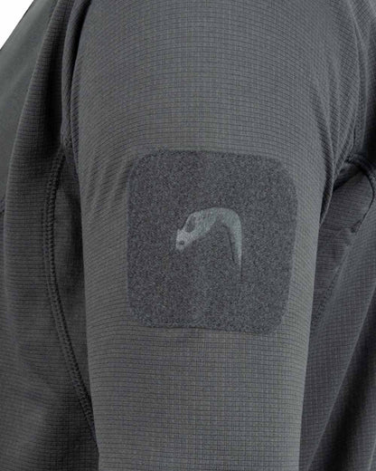 Titanium coloured Viper Tech Mid Layer Fleece Top on White background 