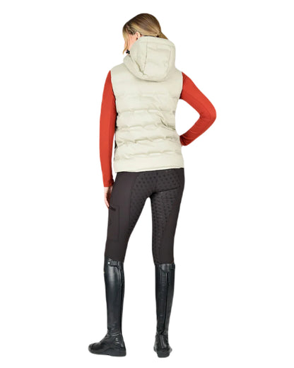 Abbey Stone Coloured WeatherBeeta Hapur Heat Seal Quilted Vest On A White Background 