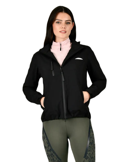 Black Coloured WeatherBeeta Jackson Waterproof Jacket On A White Background 