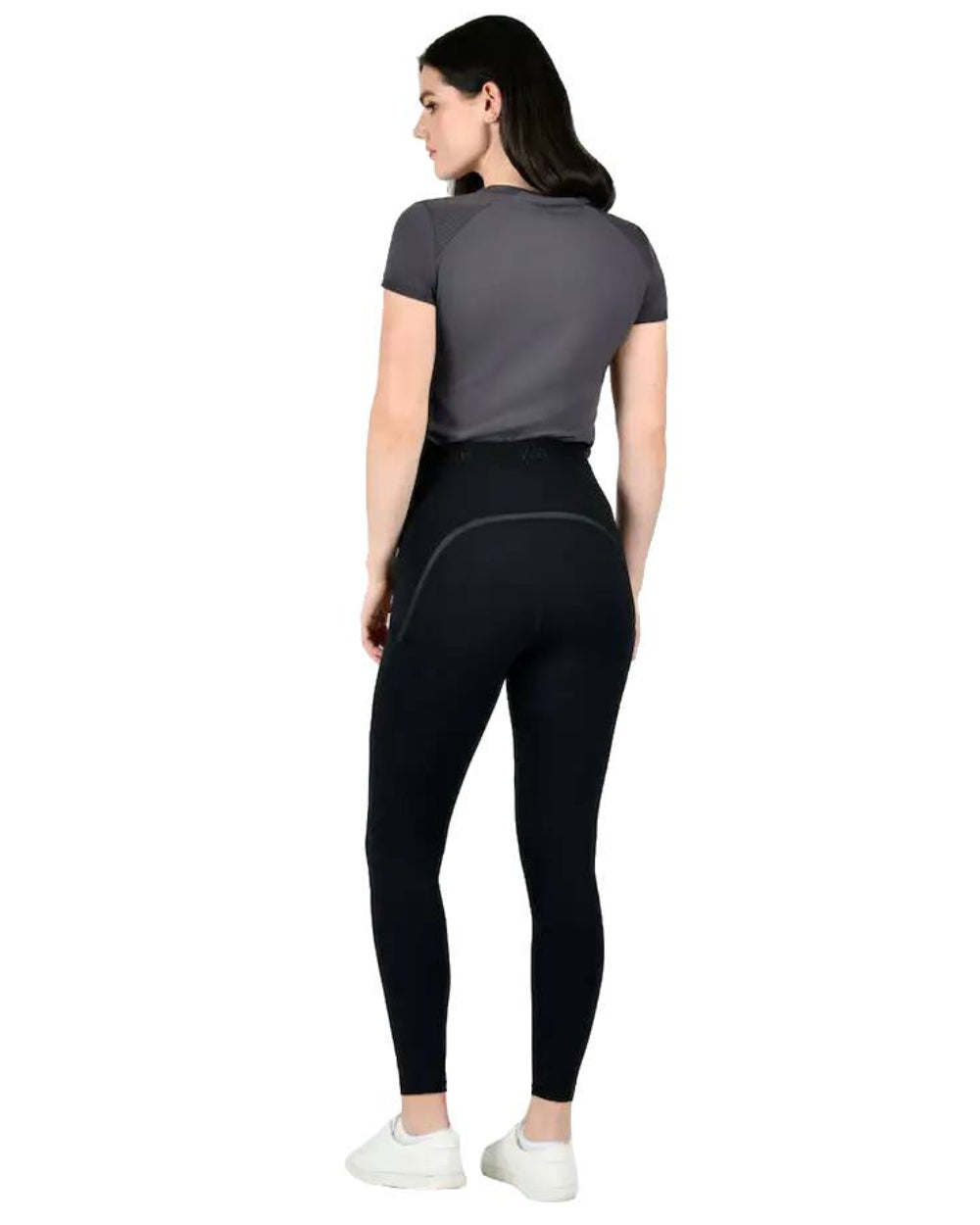 Black Coloured WeatherBeeta Toulon Lifestyle Tights On A White Background 