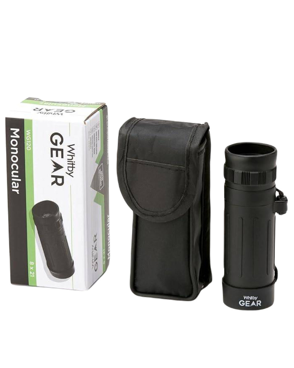 Whitby Gear 8x21 Compact Monocular On A White Background