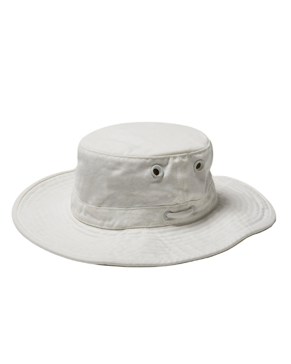 White Coloured Tilley Hat Wide Brim Wanderer On A White Background 