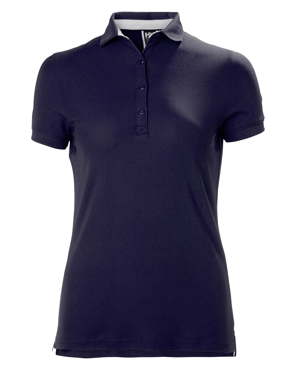 Navy coloured Helly Hansen Womens Polo on White background 