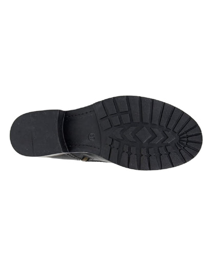 Black Coloured Woodland High Ankle Country Boots on White Background
