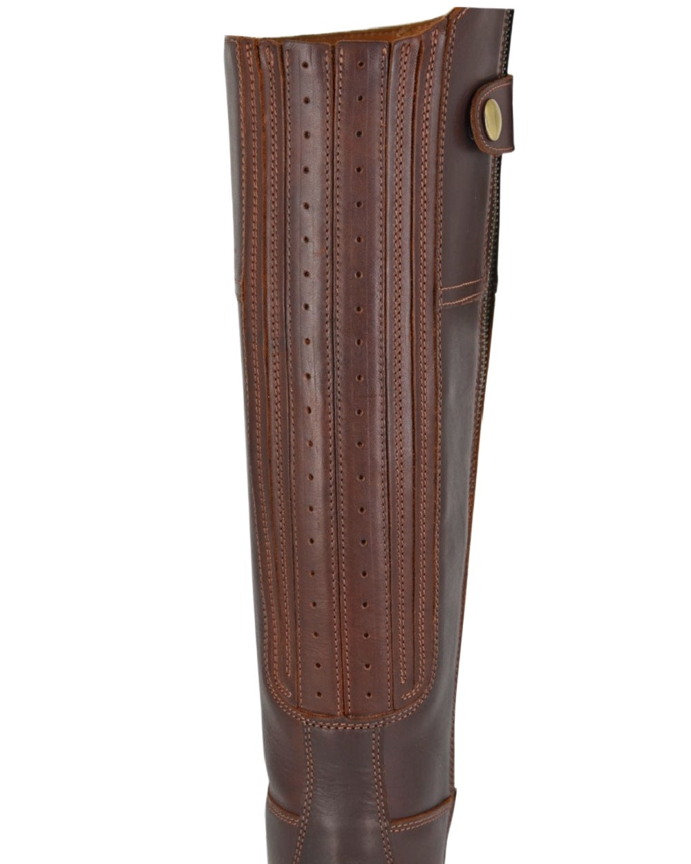 Brown Coloured Woodland Womens Georgia Outside Zip Country Riding Boots on White Background
