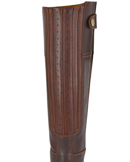 Brown Coloured Woodland Womens Georgia Outside Zip Country Riding Boots on White Background
