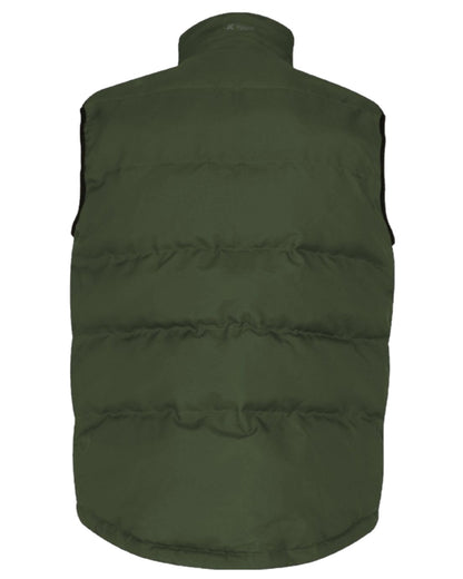 Green Coloured Xpert Mens Core Padded Work Bodywarmer on White Background
