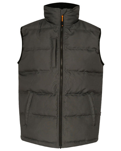 Grey Coloured Xpert Mens Core Padded Work Bodywarmer on White Background
