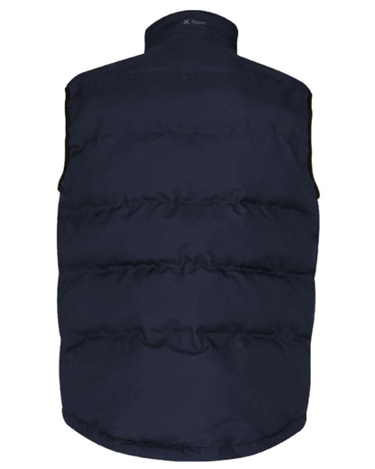 Navy Coloured Xpert Mens Core Padded Work Bodywarmer on White Background
