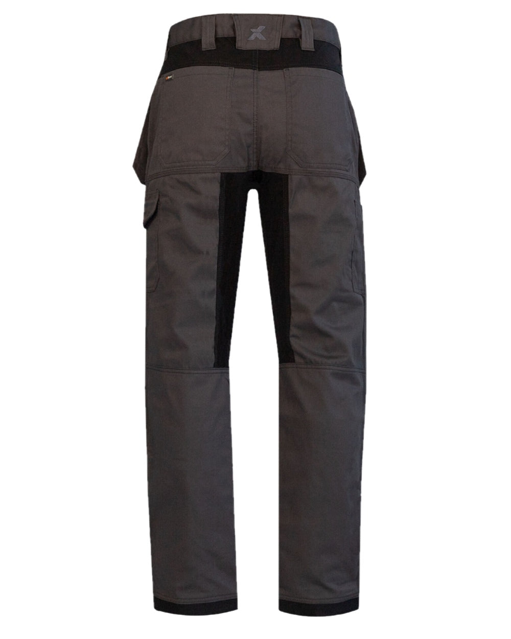 Grey Black Coloured Xpert Mens Core Stretch Work Trousers on White Background

