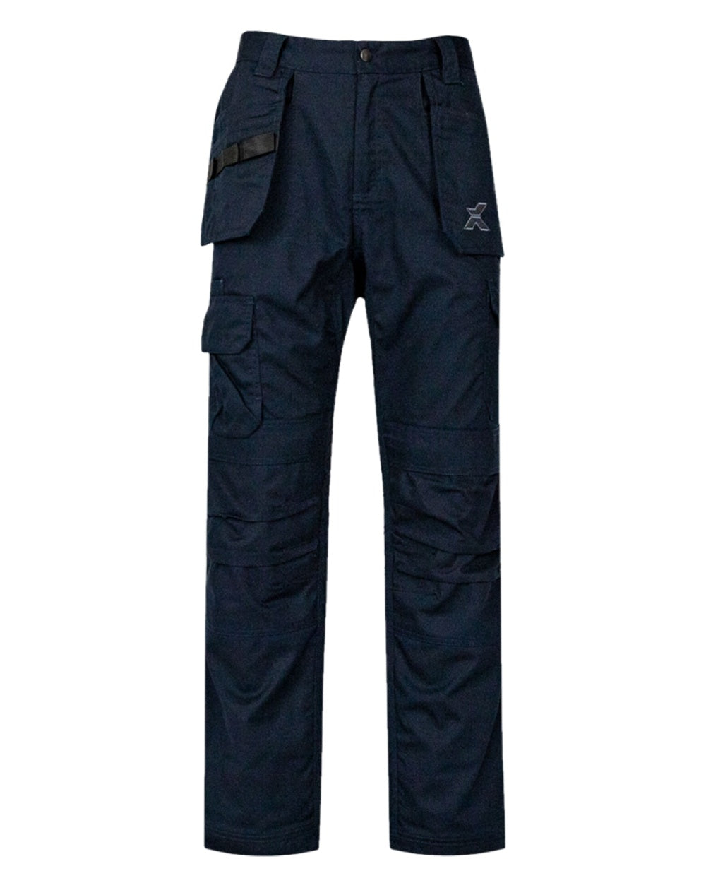 Navy Coloured Xpert Mens Core Work Trousers on White Background
