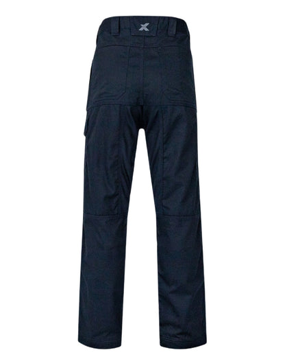 Navy Coloured Xpert Mens Core Work Trousers on White Background
