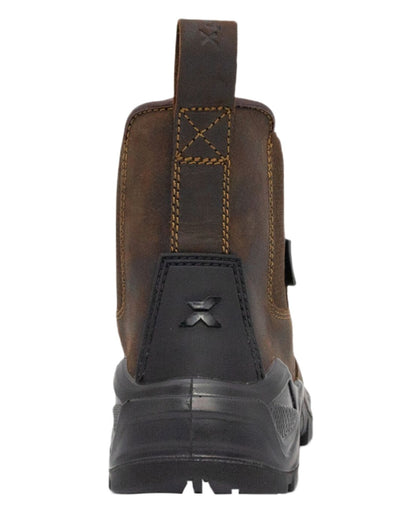 Brown Coloured Xpert Mens Defiant S3 Safety Dealer Boots on White Background

