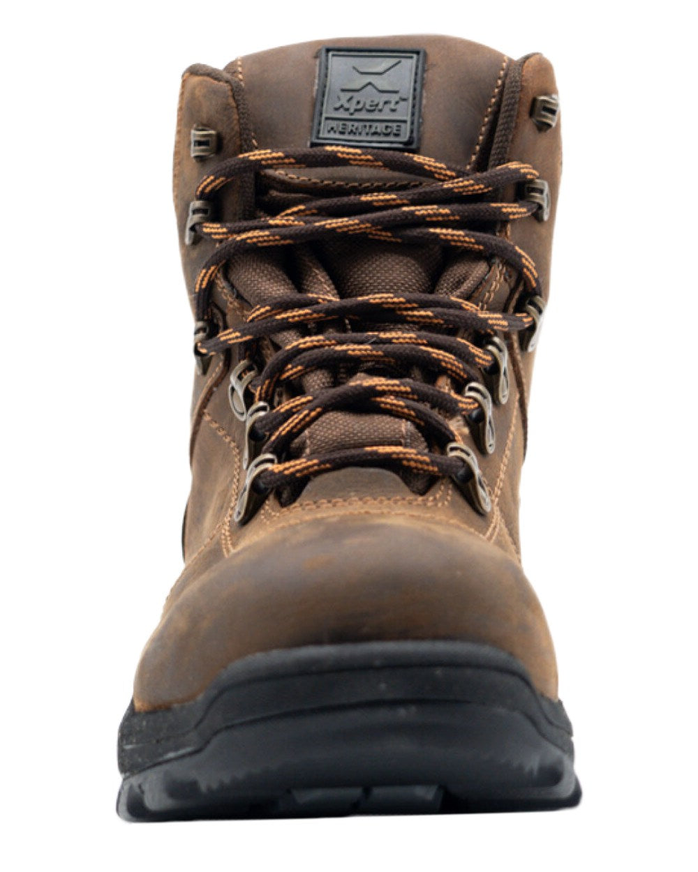 Brown Coloured Xpert Mens Heritage Explorer Waterproof Hiking Boots on White Background
