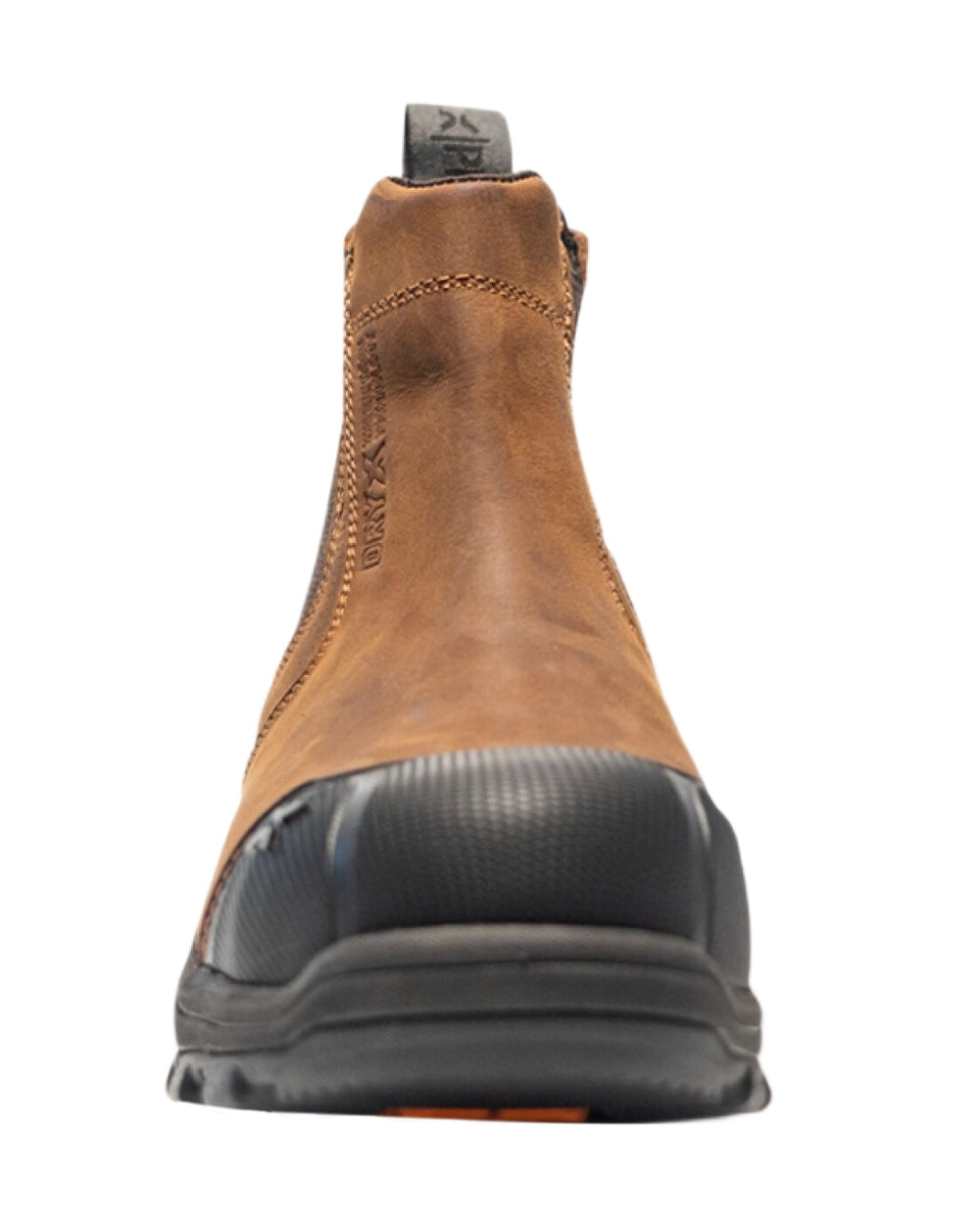 Brown Coloured Xpert Mens Pro Forge Waterproof S7L Safety Dealer Boots on White Background
