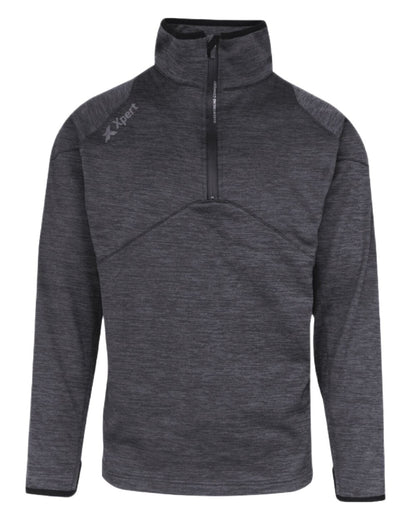 Grey Coloured Xpert Mens Pro Half Zip Tech Fleece on White Background
